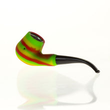Silicone Sherlock pipe with plastic mouthpiece and steel bowl 6"