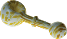 Glass Speckled Rock Hopper Pipe White w/ Coloured Spots 5"