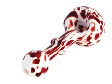 Glass Speckled Rock Hopper Pipe White w/ Coloured Spots 5"