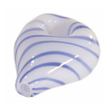 Pipe Teardrop White with Color Stripe 3"