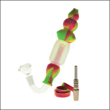 Silicone Nectar Collector with titanium nail & glass bowl
